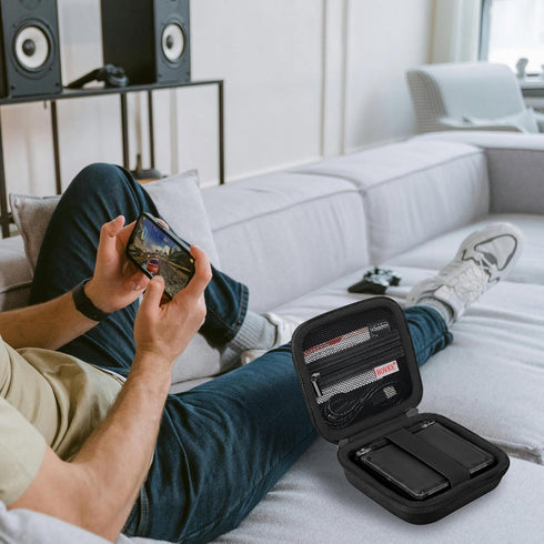 BOVKE Carrying Case Compatible with Anbernic RG35XXSP Handheld Game Console, RG35XXSP Clamshell Retro Games Consoles Flip Hand-held System Holder ...